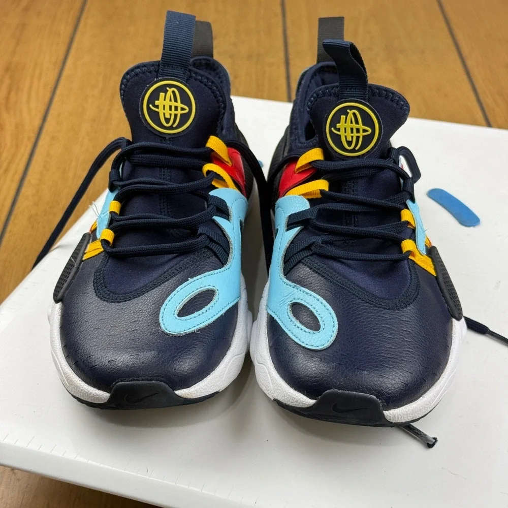 Nike Huarache EDGE TXT Midnight Navy University Gold AQ2431-400 Mens 5.5Y 38
